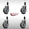 Service Caster 5'' SS Gray Poly Wheel Swivel 1-1/4'' Expanding Stem Caster Set, 4PK SCC-SSEX20S514-PPUB-114-4 - alternate 2
